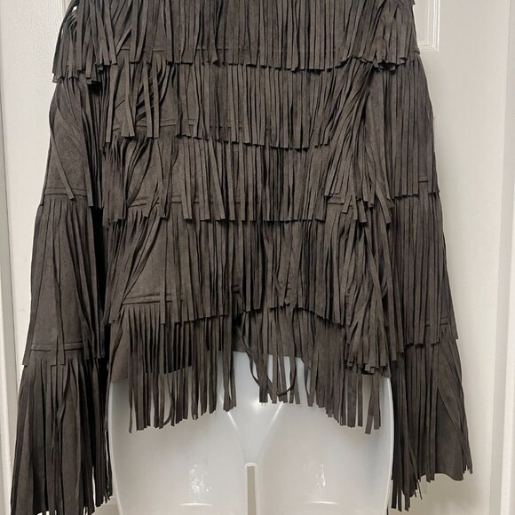 Gray Fringe Jacket - Picture 3 of 5